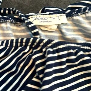 Jinc Premium Navy and White Striped Top